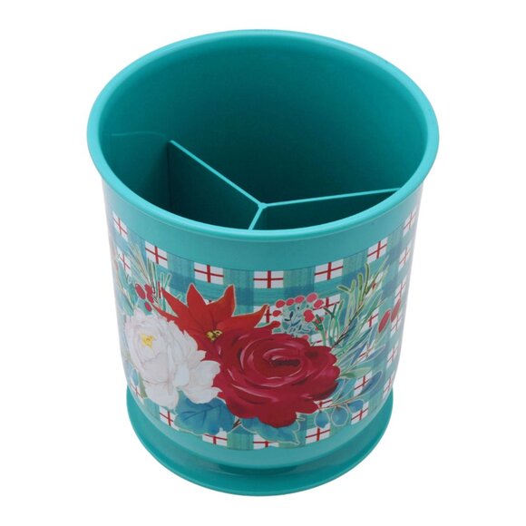 Last One The Pioneer Woman Silicone and Wood Cooking Utensils Crock Set 5 Pieces - Picture 4 of 5